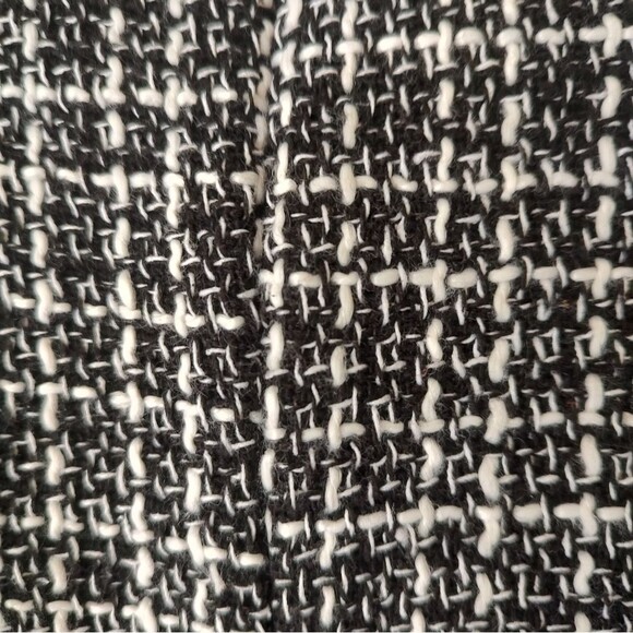 Black And White Tweed Retro Vintage Style Dress With Lantern Sleeves NWT Large - Picture 7 of 10